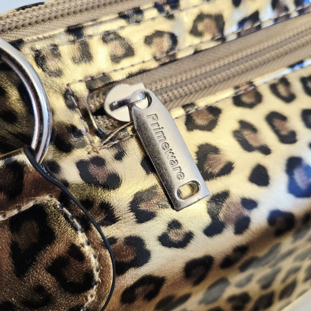 Primeware Wine Clutch Insulated Beverage Lunch Tote Bag Cheetah Print NEW